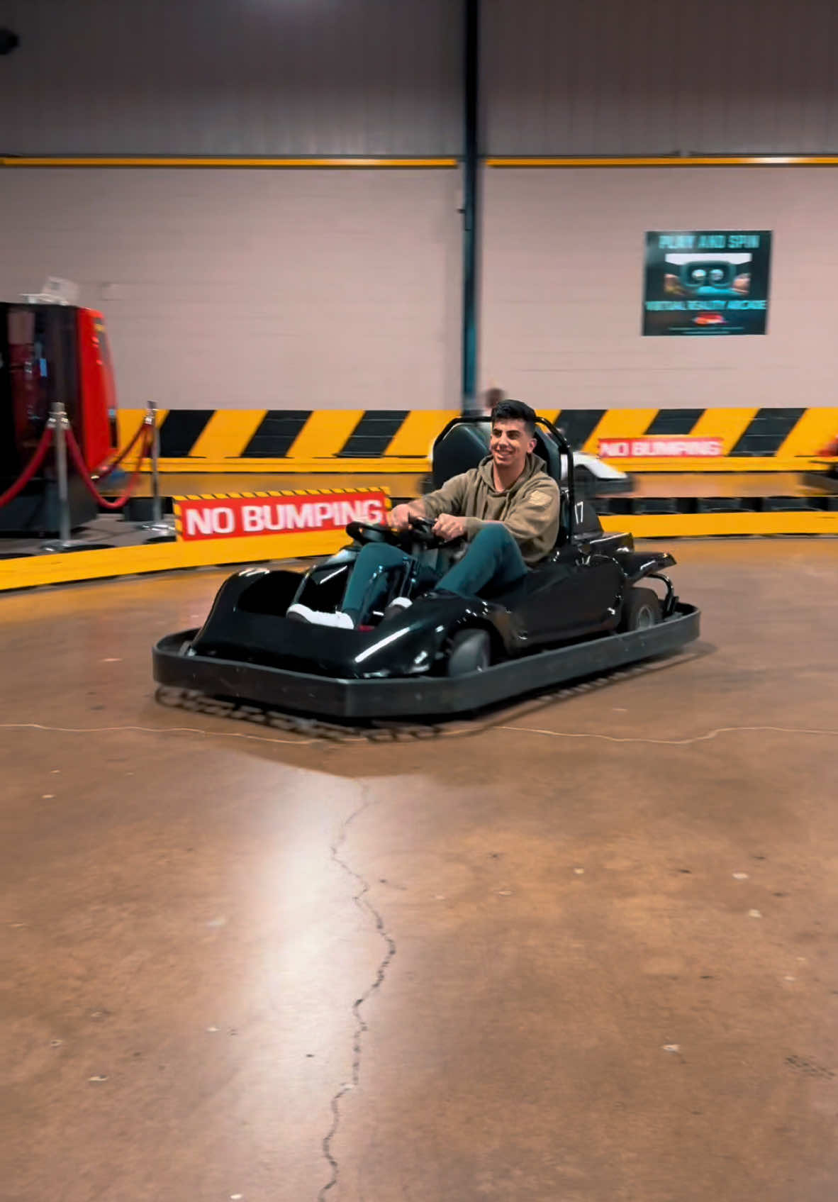 Indoor go-kart racing at Play and Spin in Niles IL — TikTok video