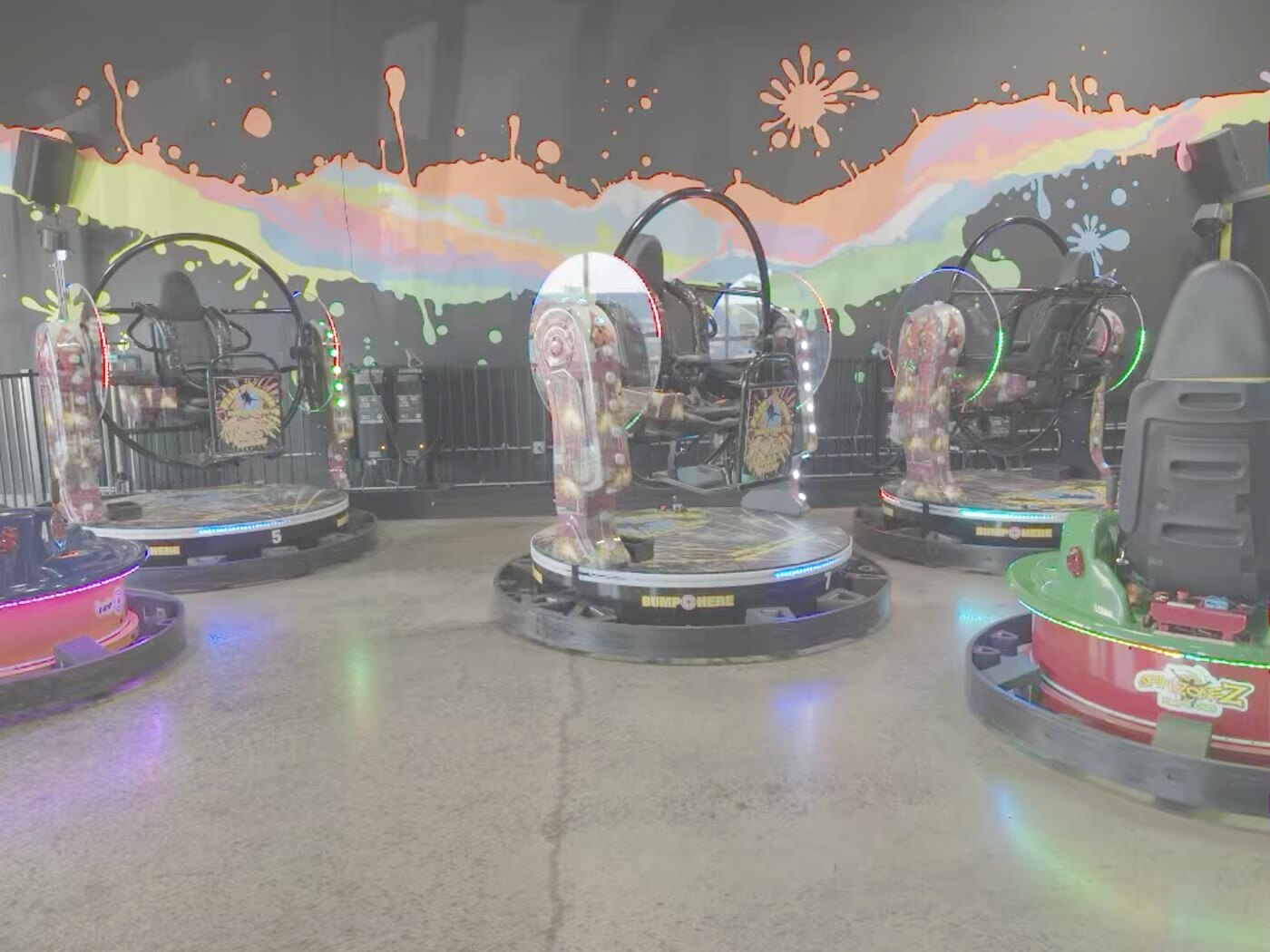 Spin Zone bumper cars at Play and Spin in Niles Illinois