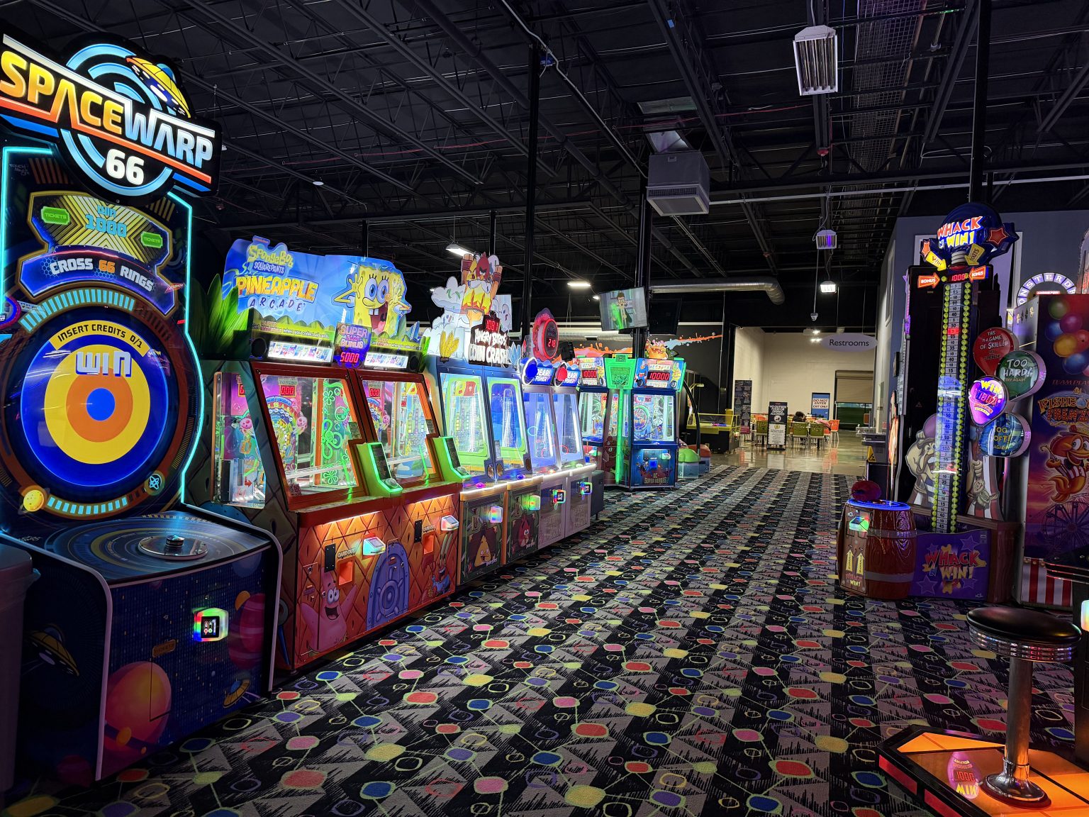 Arcade redemption games at Play and Spin in Niles